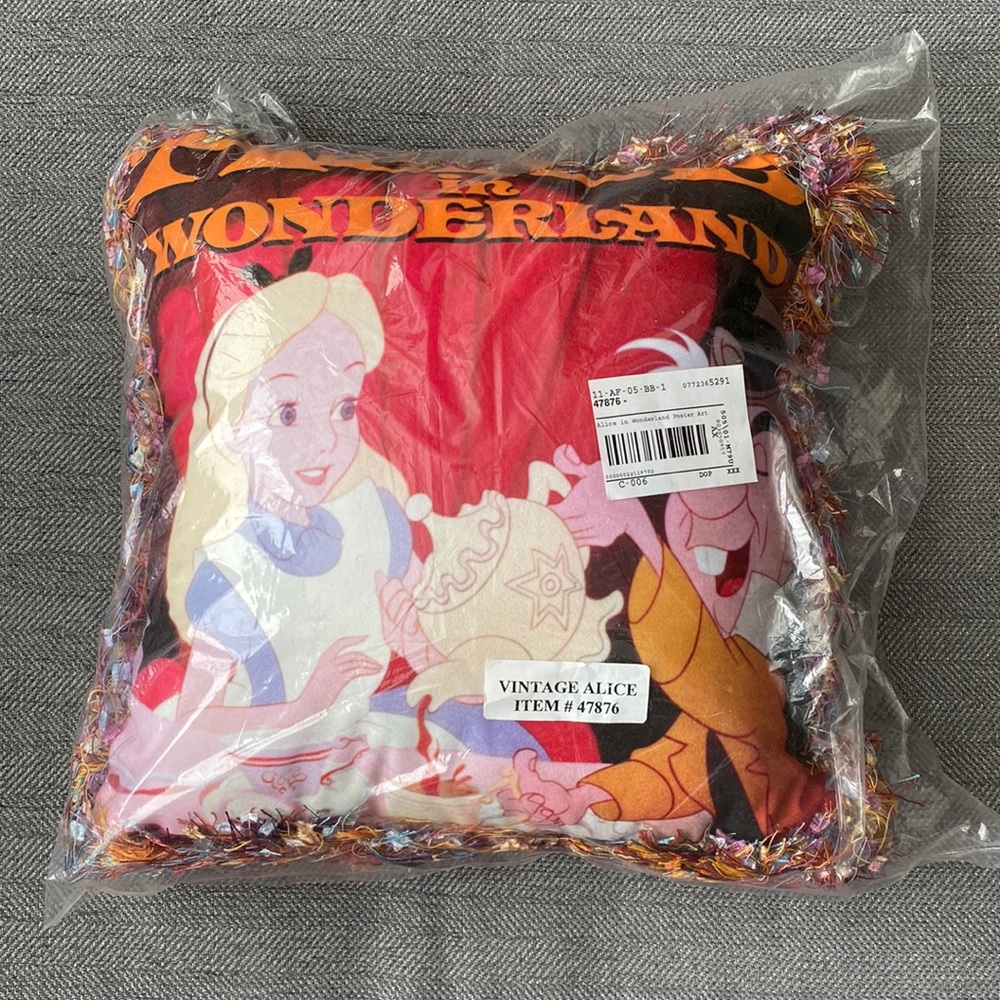 Alice in Wonderland Poster Art Throw Pillow